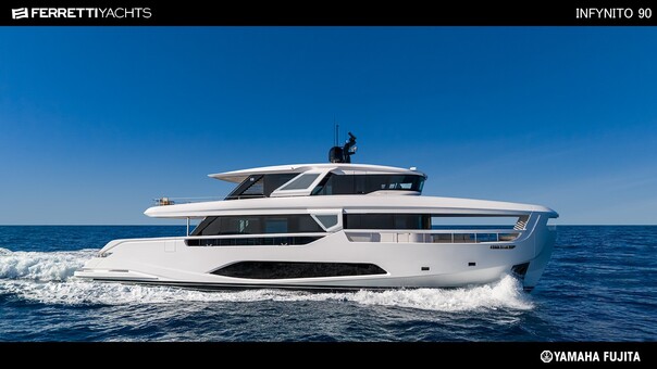 新艇 FERRETTI INFYNITO 90 新艇予約受付中!!| SSC Boat Store|ヤマハ